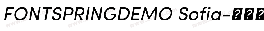 FONTSPRINGDEMO Sofia字体转换
